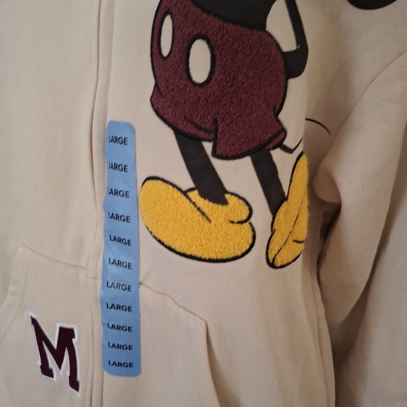 Disney Women's Large Mickey Mouse Full Zip Hoodie Jacket NEW - Picture 4 of 11